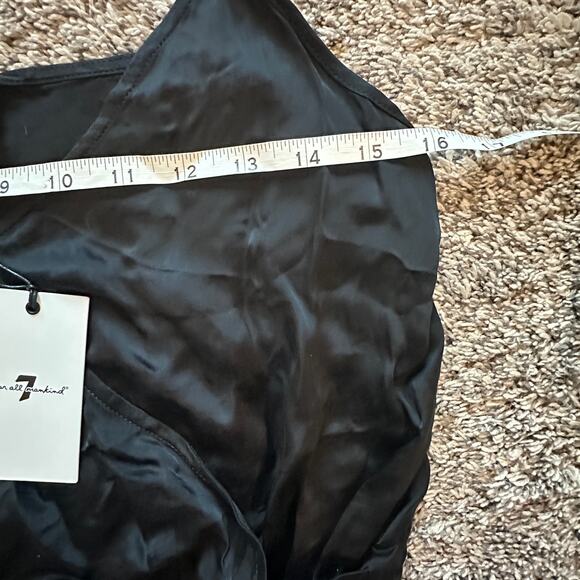 NWT 7 FOR ALL MANKIND Flowy Crop Top Tank Top Size S Classic Glam Luxe Modern - Picture 4 of 7